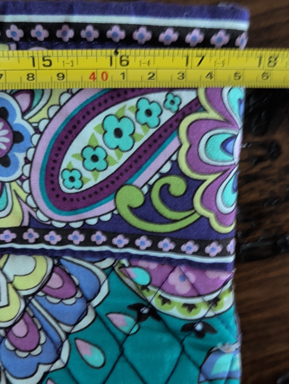 Vera Bradley Retired Heather Paisley Quilted Tote Teal and Purple - SALE!! - Picture 13 of 15